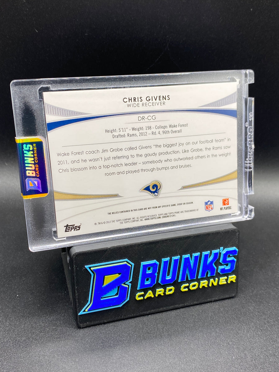 Chris Givens Topps Prime Patches 1/10 Rc