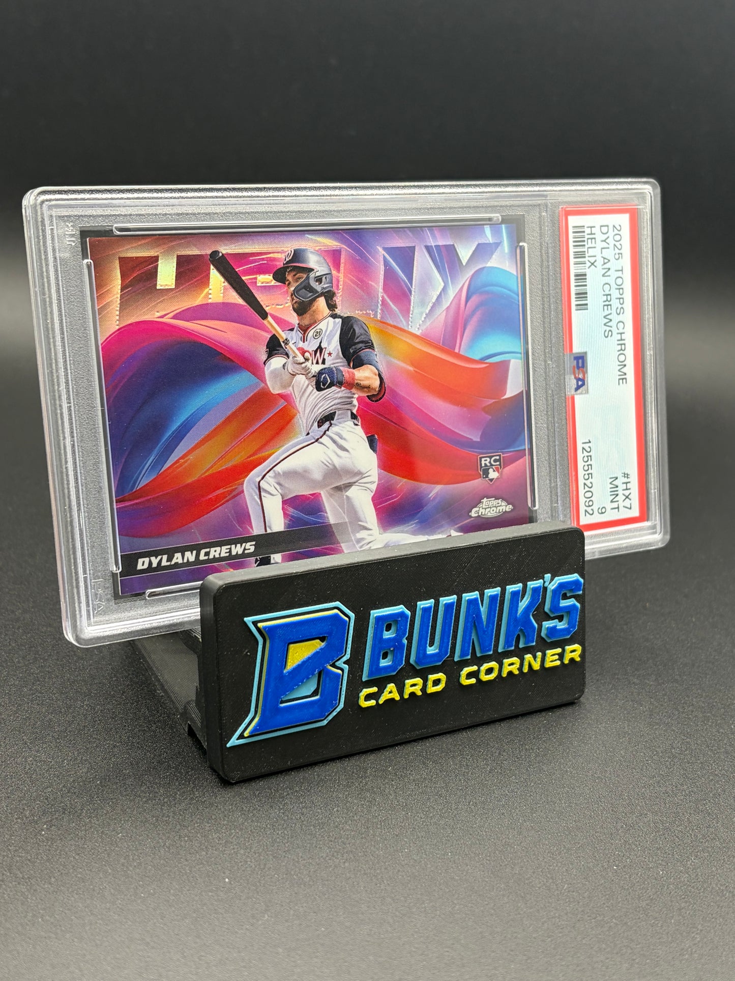 2025 Dylan Crews Helix Topps Chrome PSA 9 RC