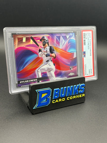 2025 Dylan Crews Helix Topps Chrome PSA 9 RC