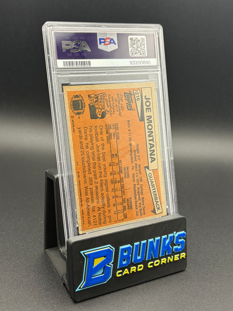 1981 Joe Montana Topps PSA 4