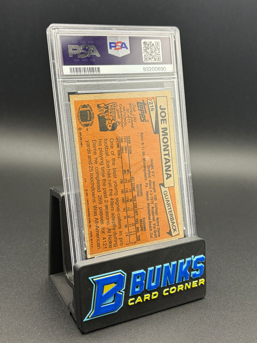 1981 Joe Montana Topps PSA 4