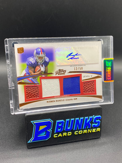 Rueben Randle Topps Prime Patches Auto 12/50 Rc
