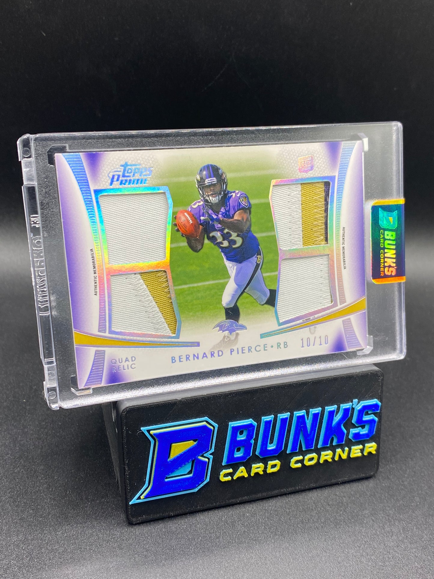 Bernard Pierce Topps Prime Patches  10/10 Rc