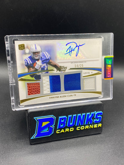 Dwayne Allen Topps Prime Patches Auto 49/50 Rc