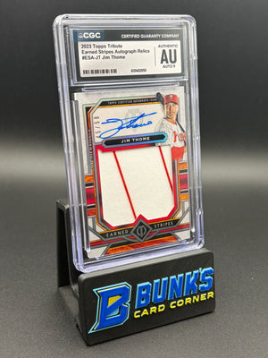 2023 Jim Thome Earned Stripes Autograph Relics CGC AU Auto 9 45/50