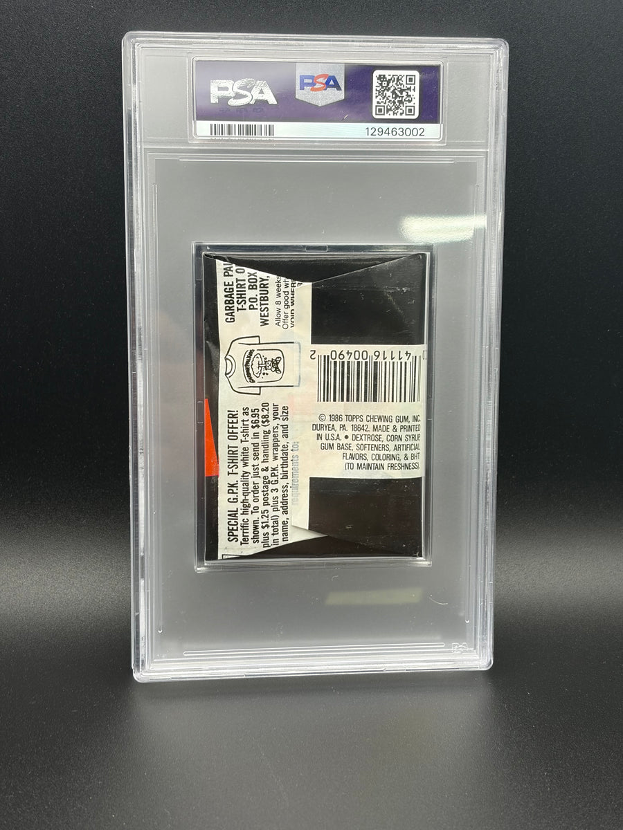 1986 5th Series Wax Pack Red Banner Garbage Pail Kids PSA 9
