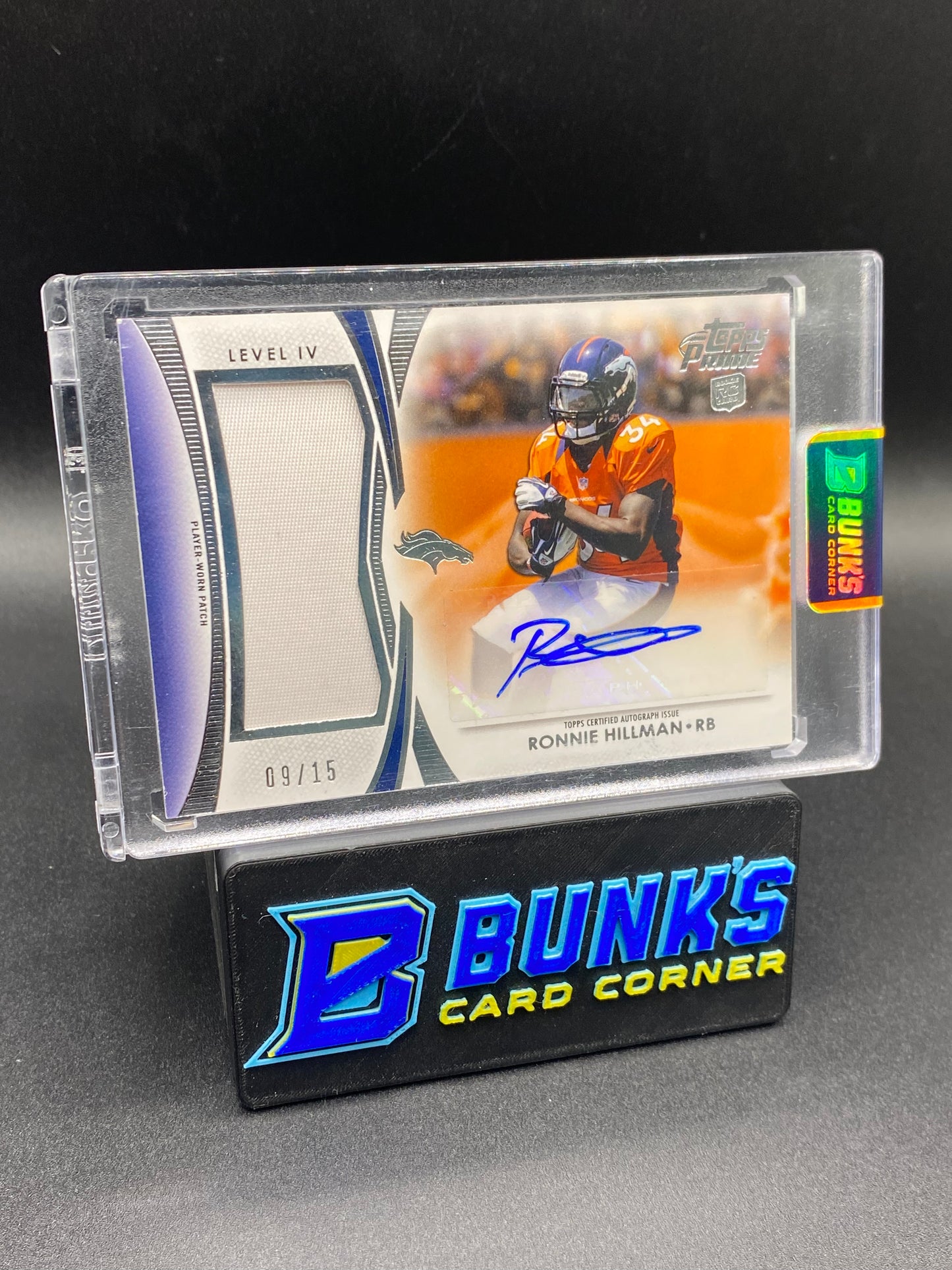 Ronnie Hillman Topps Prime Patches Auto 9/15 Rc