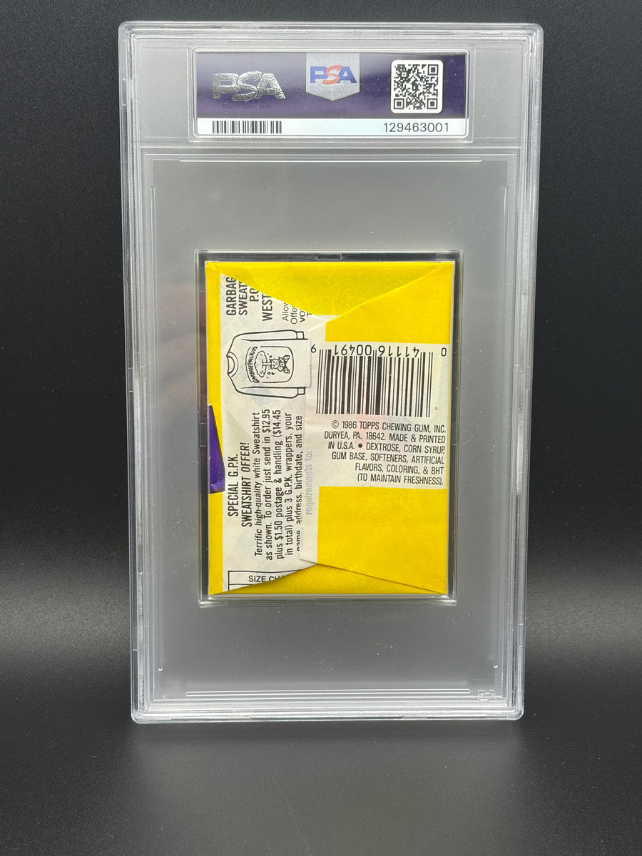 1986 4th Series Wax Pack Purple Cloud Garbage Pail Kids PSA 9