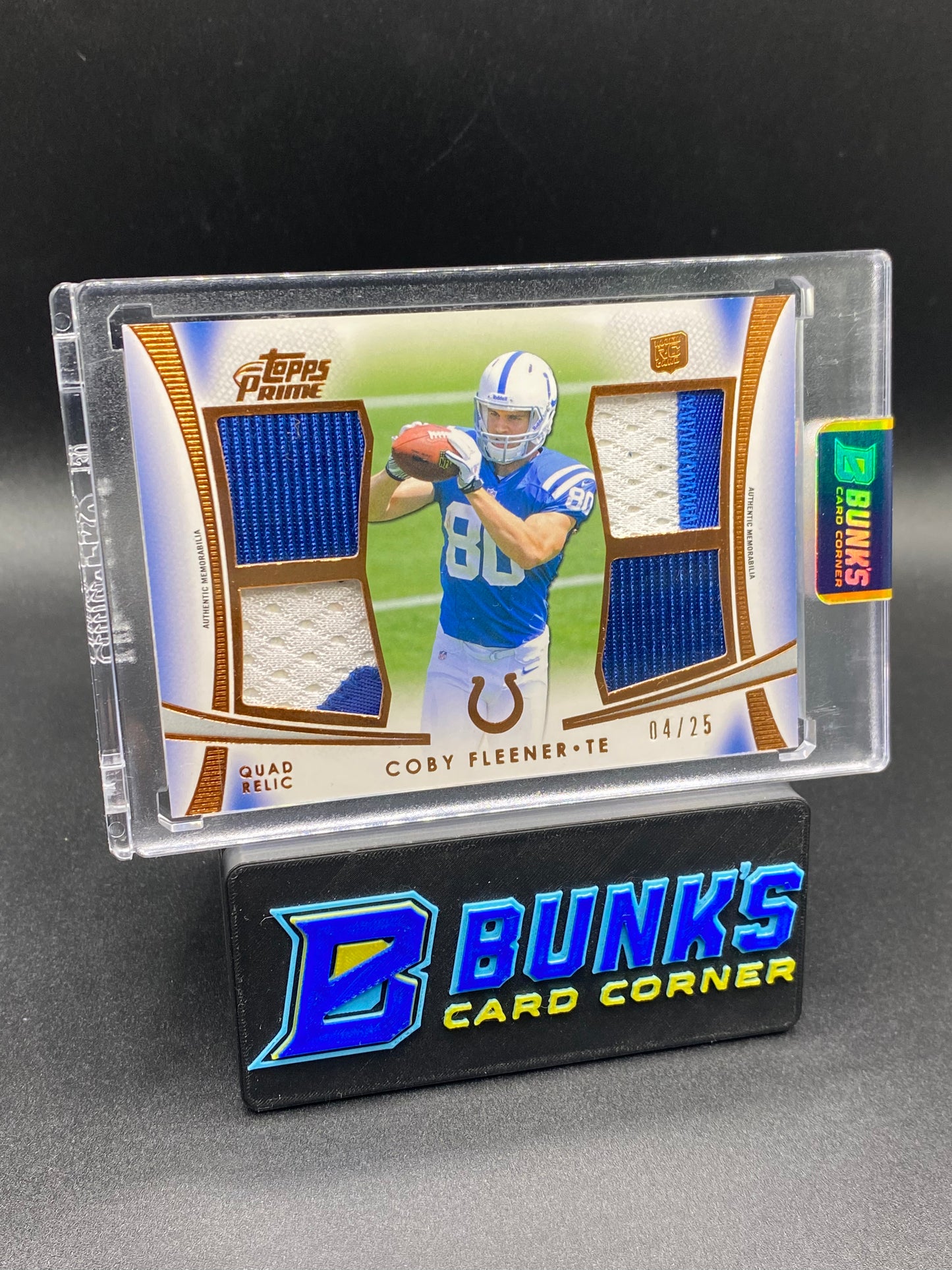 Coby Fleener Topps Prime Patches 4/25 Rc