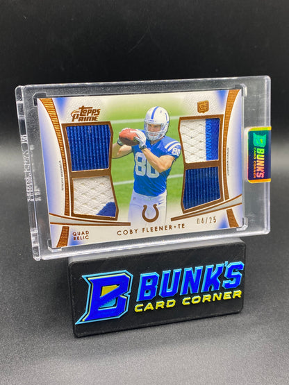 Coby Fleener Topps Prime Patches 4/25 Rc