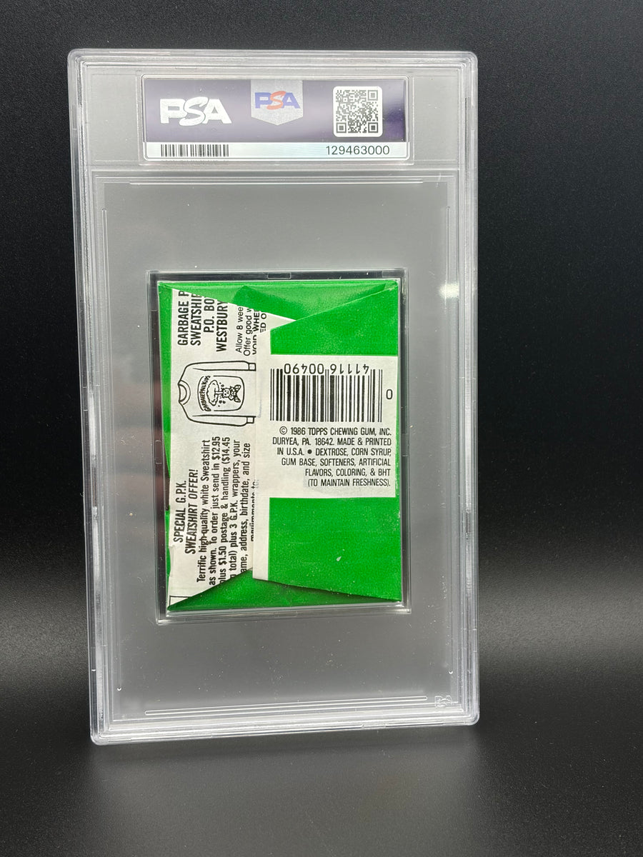 1986 3rd Series Wax Pack No .25c Price Garbage Pail Kids PSA 8