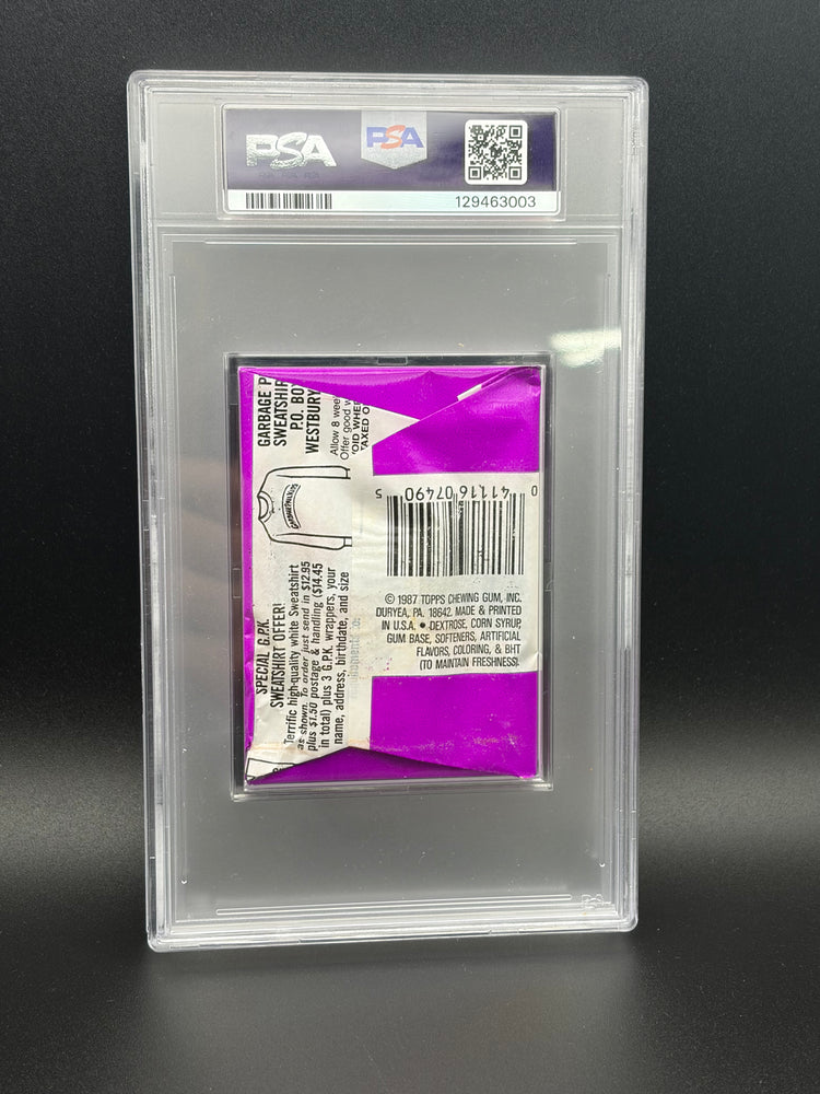 1987 7th Series Wax Pack Garbage Pail Kids PSA 8