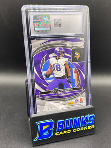 2023 Justin Jefferson Neon Splatter Max Impact Relics CGC 9