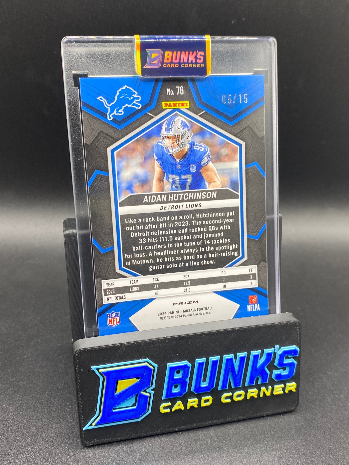 2024 Aidan Hutchinson Blue Mosaic 5/15