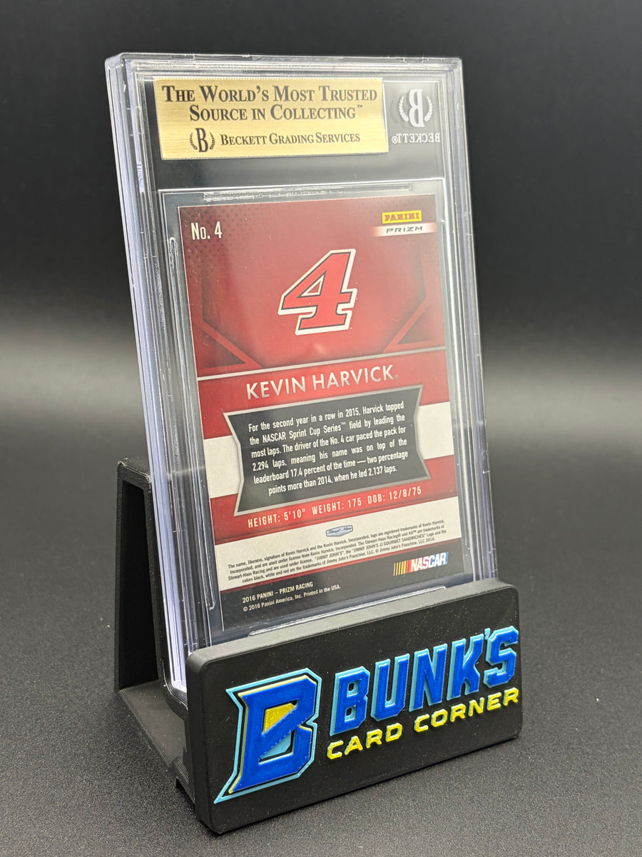 2016 Kevin Harvick Prizms Red White & Blue Beckett 9.5