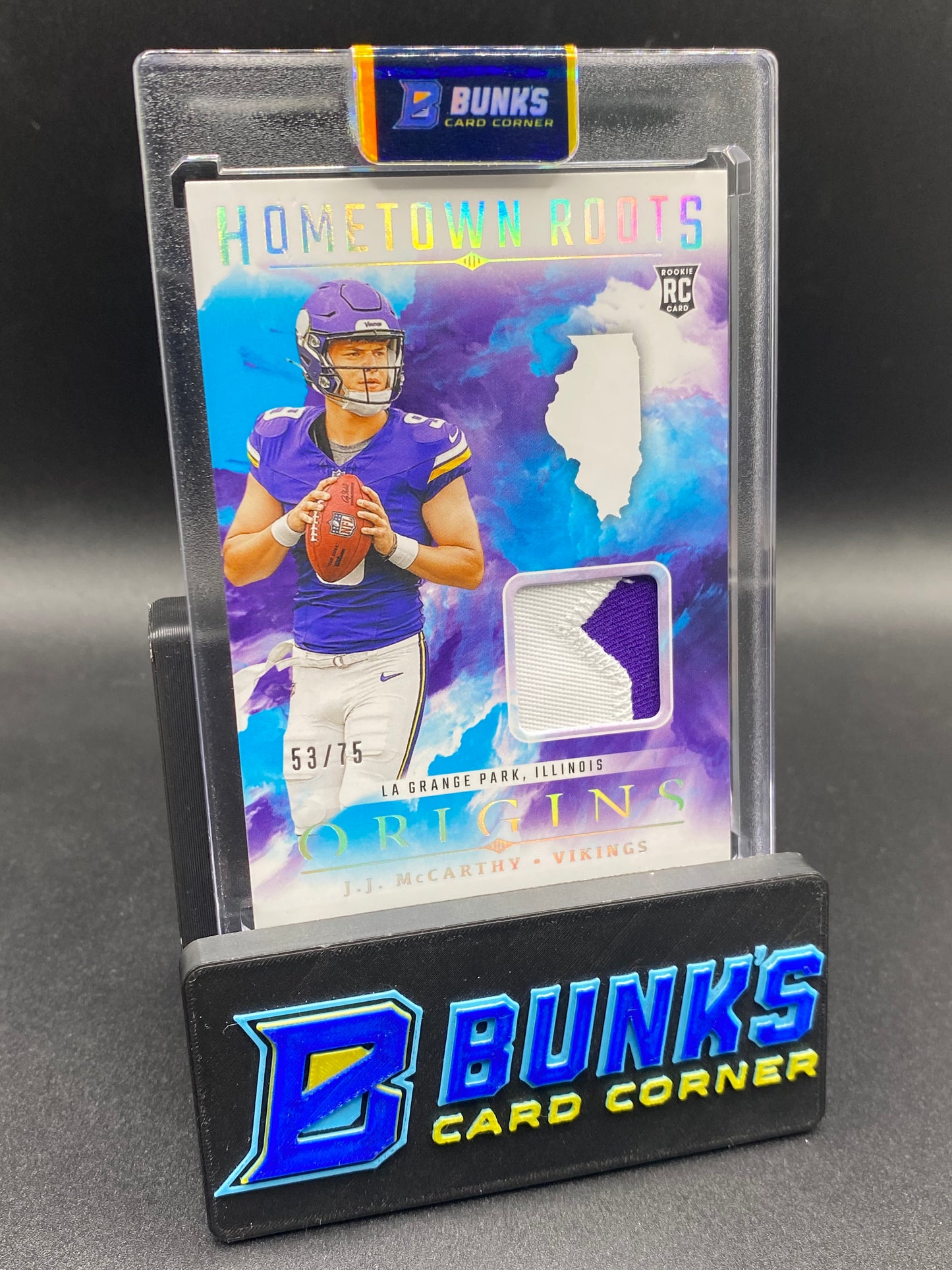 JJ McCarthy Origins Home Town Roots Rc Patch 53/75