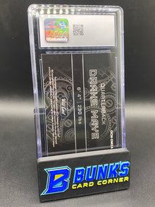 2023 Drake Maye Chase Purple Red Mojo Auto GB1 on the Clock CGC 9/10