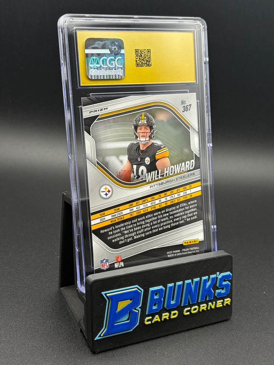 2025 Will Howard Lazer Panini Prizm CGC Pristine 10 RC