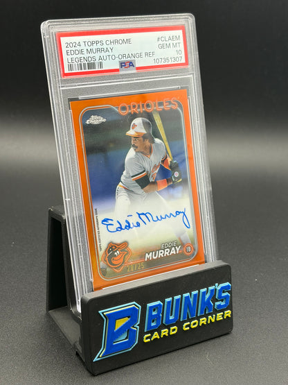 2024 Eddie Murray Legends Auto Orange Ref PSA 10