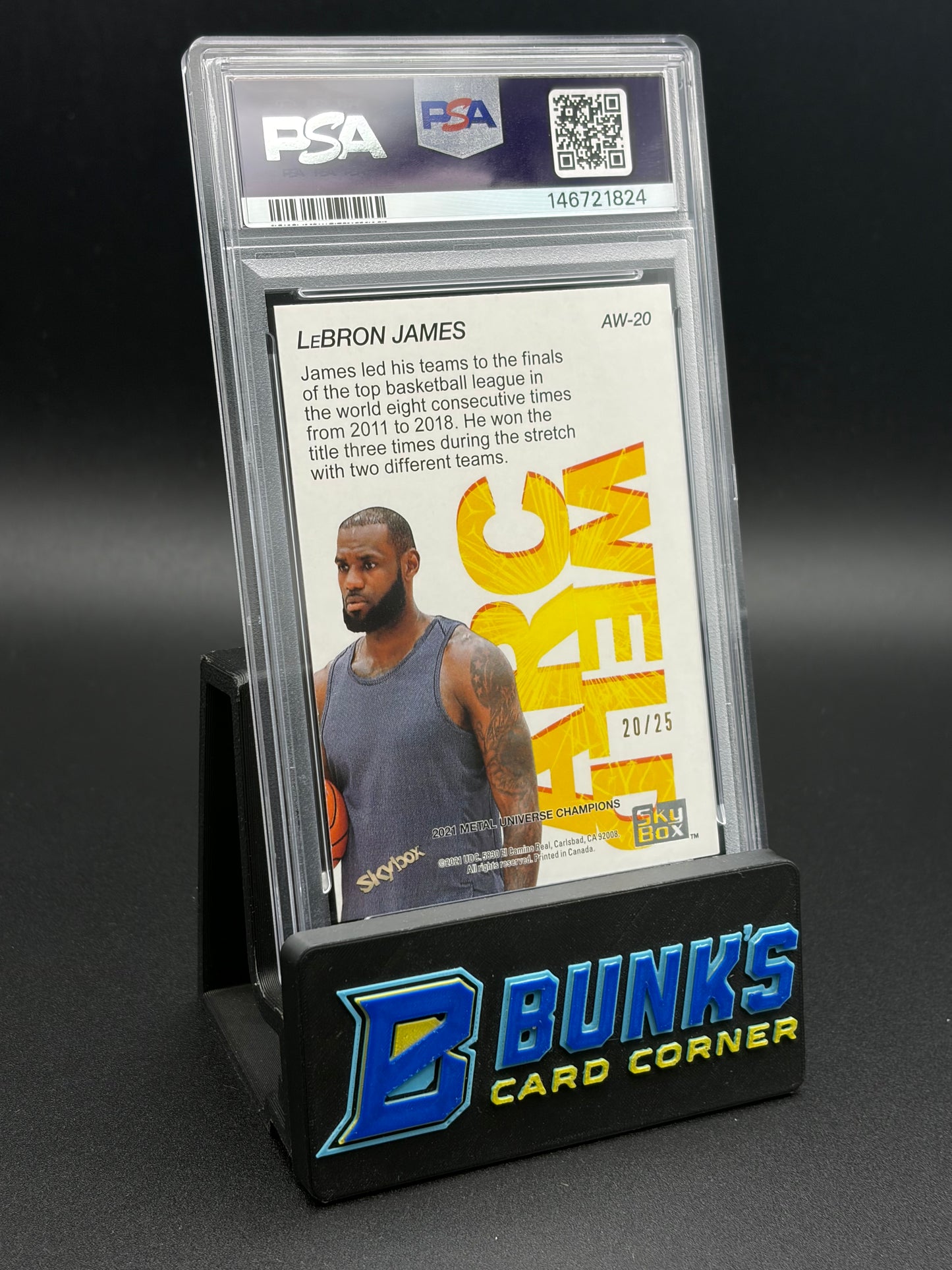 2021 LeBron James Arc Weld Gold PSA 8 20/25