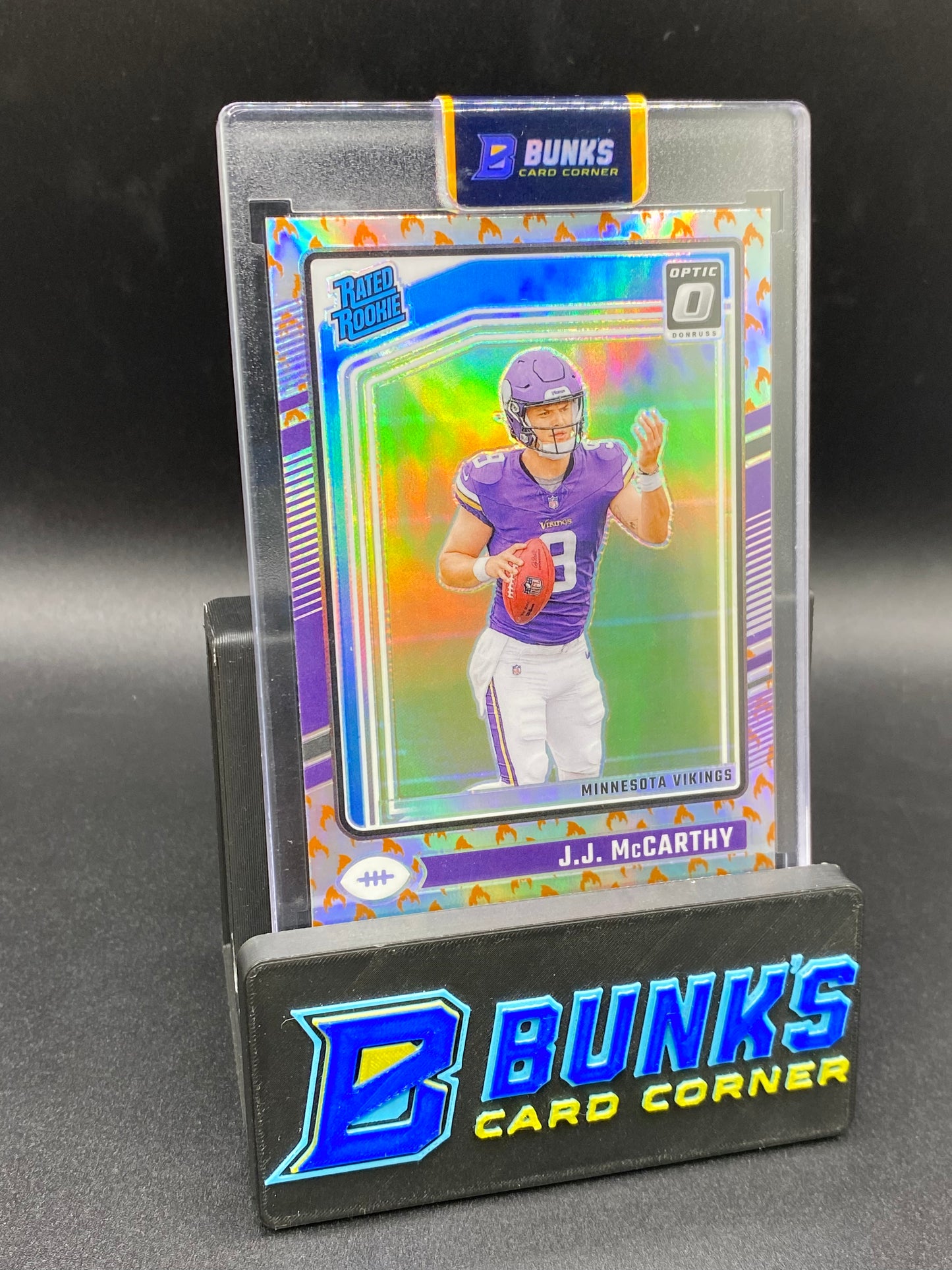 2024 JJ McCarthy Optic Fire Silver Prizm