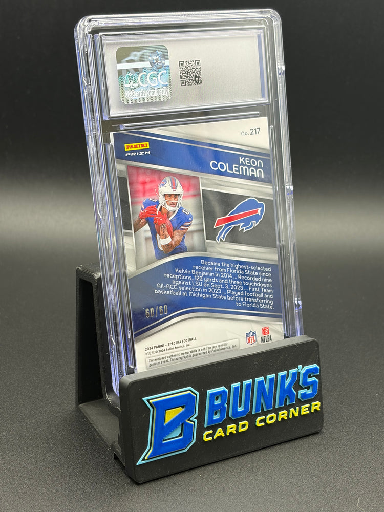 2024 Keon Coleman Hyper Rookie Patch Auto CGC AU Auto 10 RC 60/60