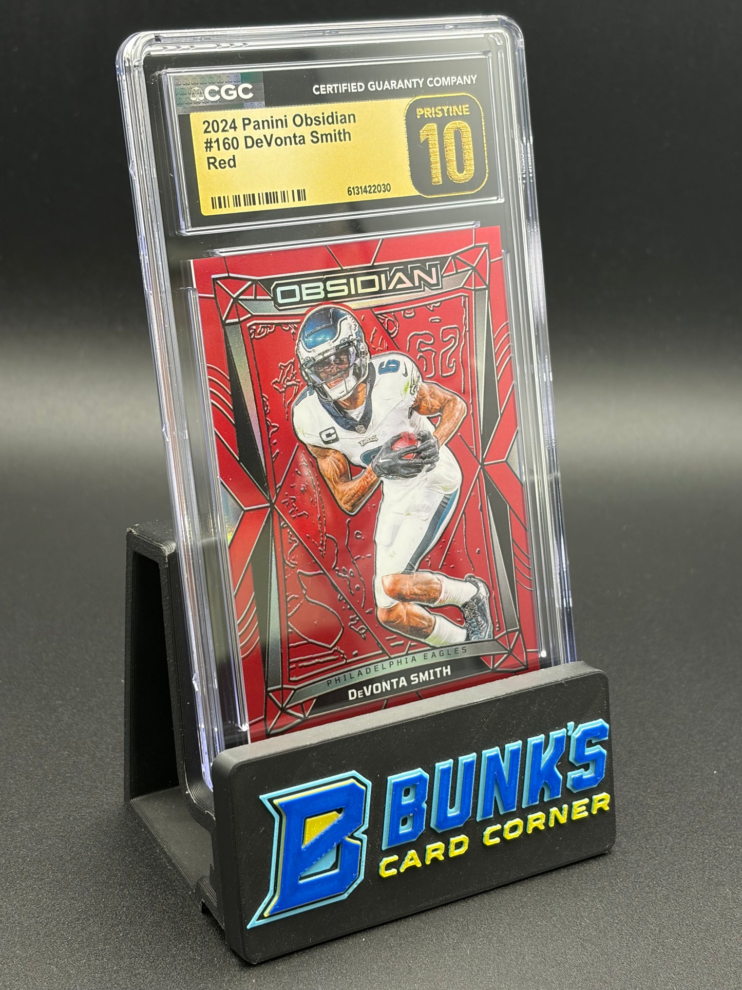 2024 DeVonta Smith Red Obsidian CGC Pristine 10 39/49