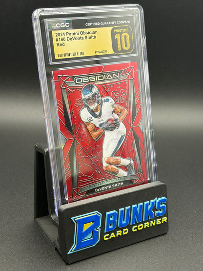 2024 DeVonta Smith Red Obsidian CGC Pristine 10 39/49