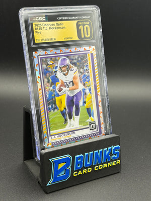 2025 TJ Hockenson Fire Optic CGC Pristine 10
