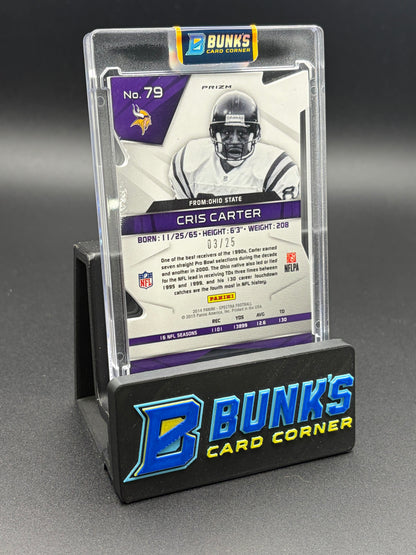 2014 Cris Carter Blue Shock Spectra Panini 3/25