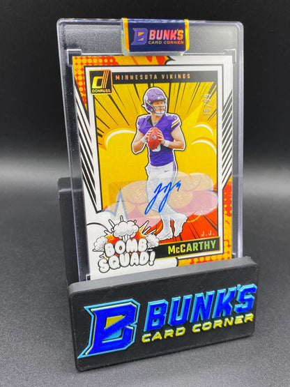 2024 JJ McCarthy B Squad! 15/99 Auto