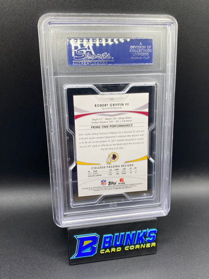 2012 Robert Griffin III Auto Silver Rainbow 30/50 RC PSA 8