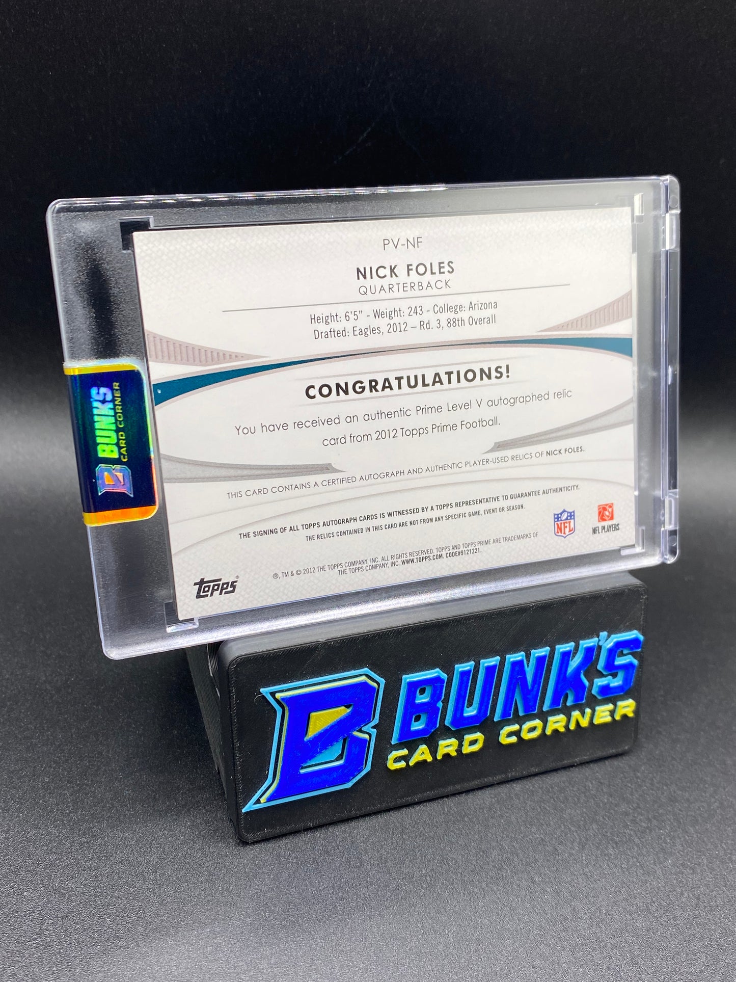 2012 Nick Foles 221/250 Prime Time Auto Patches Rc