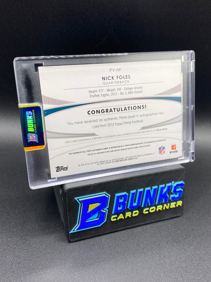 2012 Nick Foles 221/250 Prime Time Auto Patches Rc