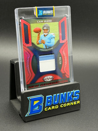 2025 Cam Ward Certified Panini Patch Red 48/99