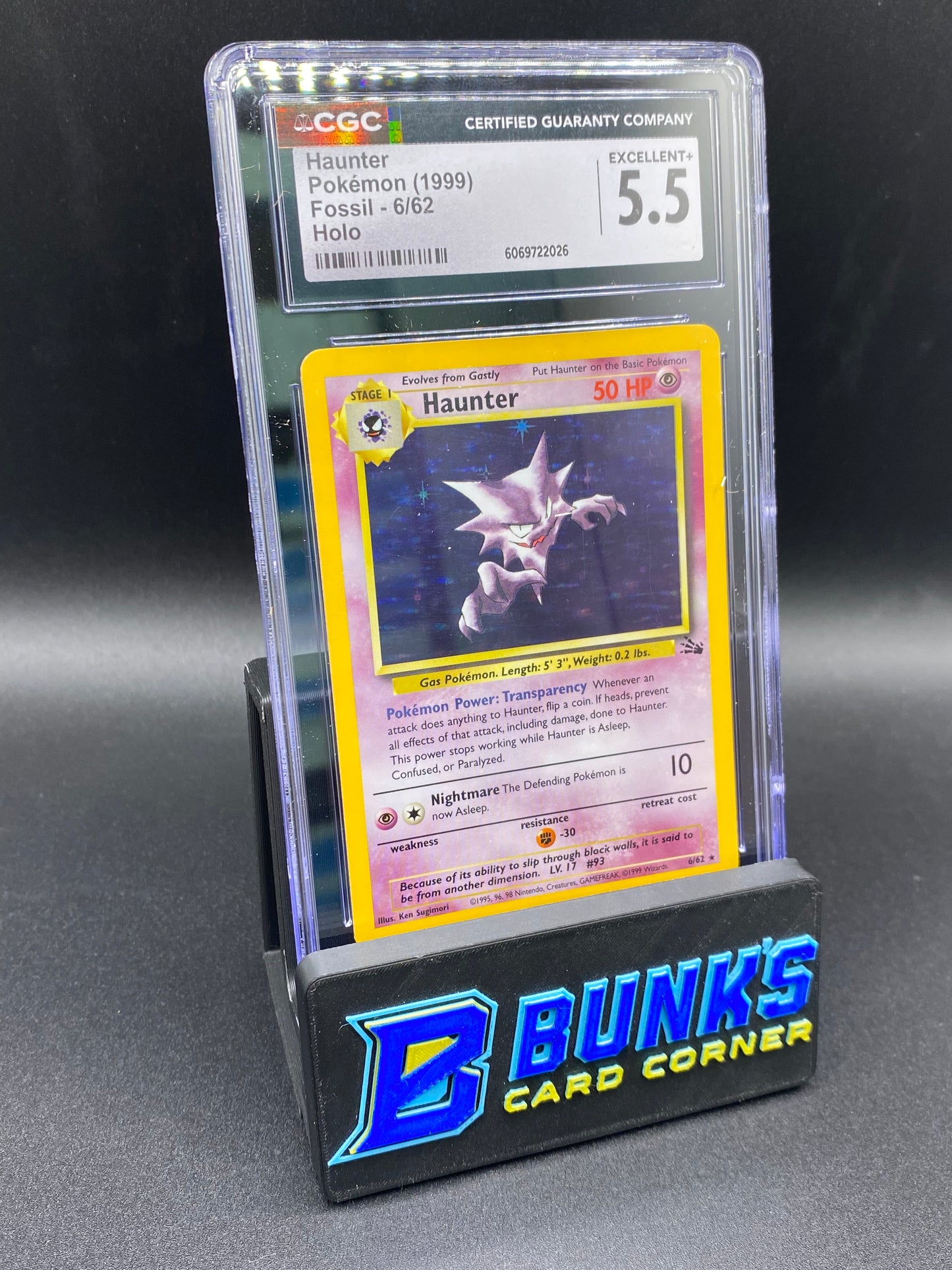 Haunter Holo Fossil CGC 5.5