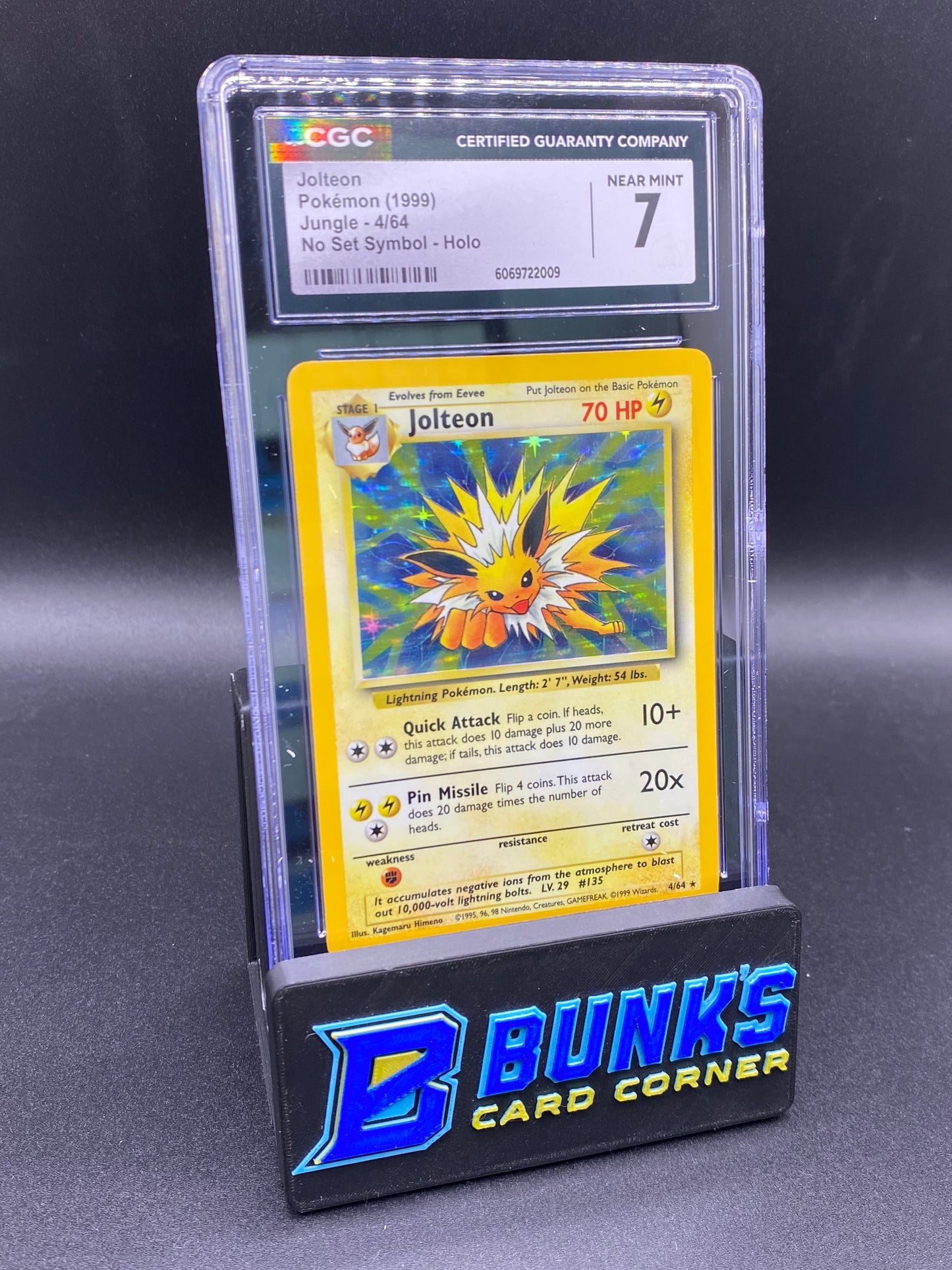 Jolteon Holo Jungle Error no Set Symbol  CGC 7