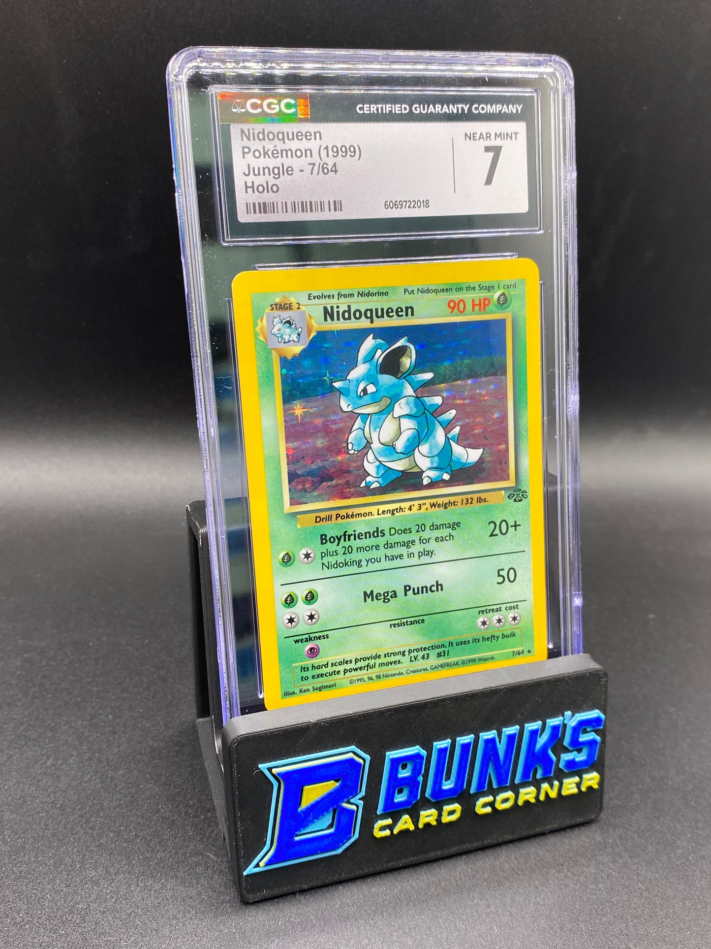 Nidoqueen Holo Jungle CGC 7