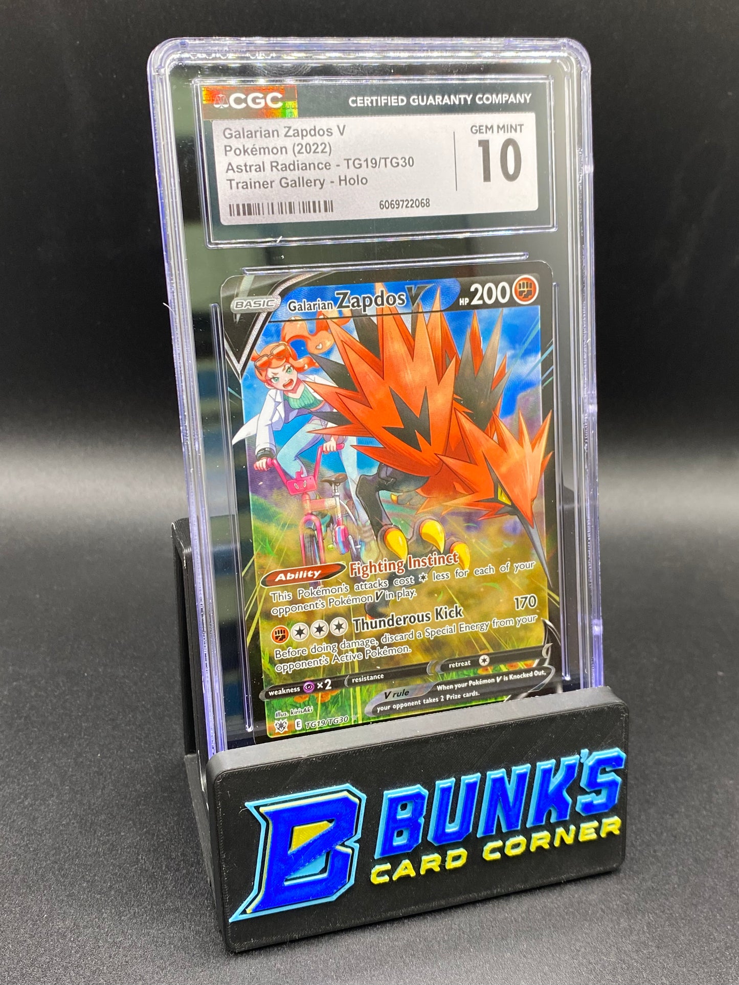 Galarian Zapdos V Trainer Gallery Astral Radiance CGC 10