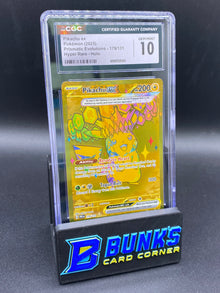 Pikachu ex Hyper Rare Prismatic Evolutions CGC 10