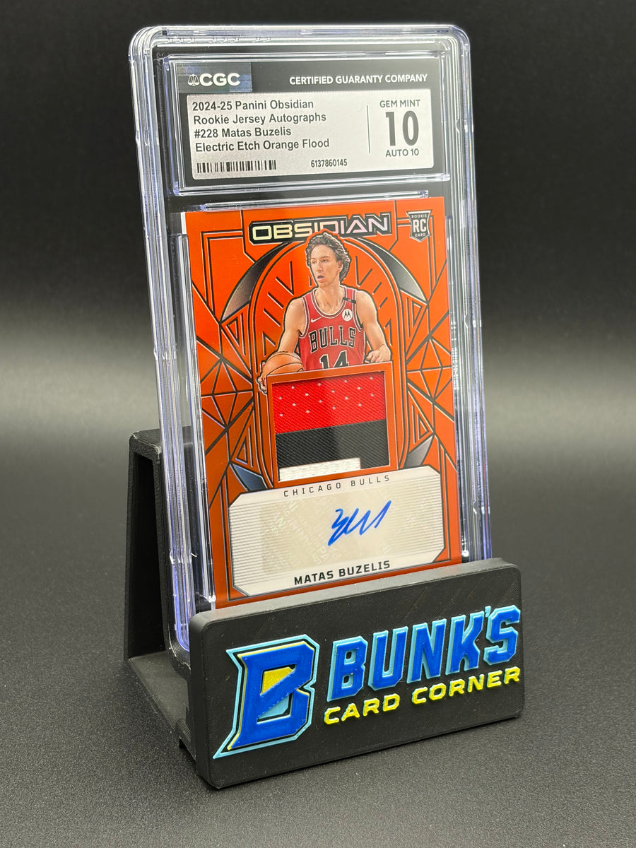2024-25 Matas Buzelis Electric Etch Orange Flood Rookie Jersey Auto CGC 10 Auto 10