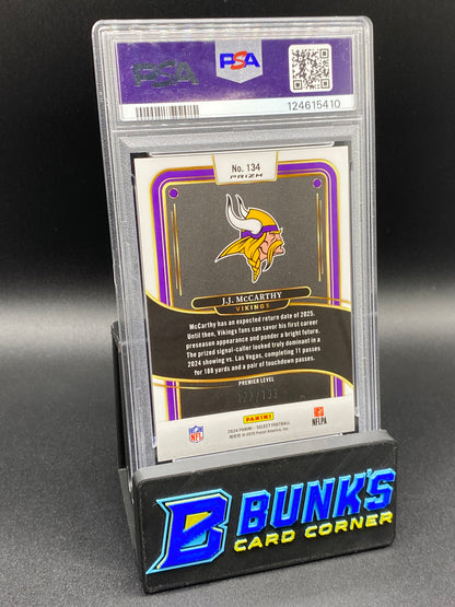 2024 JJ McCarthy White 122/199 Shock PSA 10 Rc