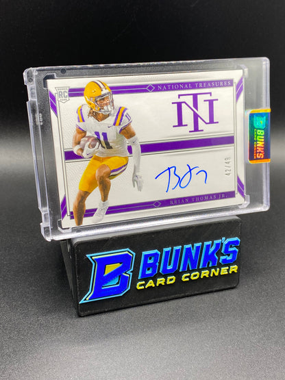 2023 Brian Thomas Jr. 42/49 Auto National Treasures