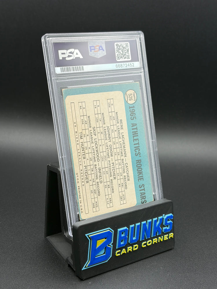 1965 Rene Lachemann & Johnny Odom & Skip Lockwood & Tim Hunter Athletics Rookies PSA 2