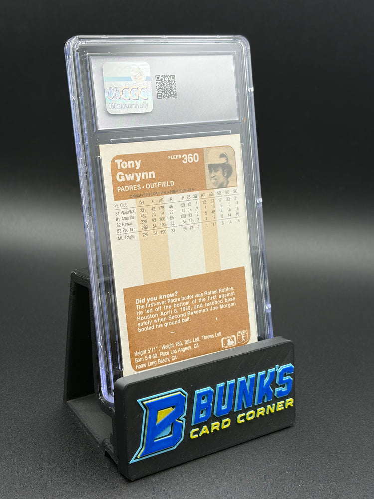 1983 Tony Gwynn Fleer CGC 7.5 HOF