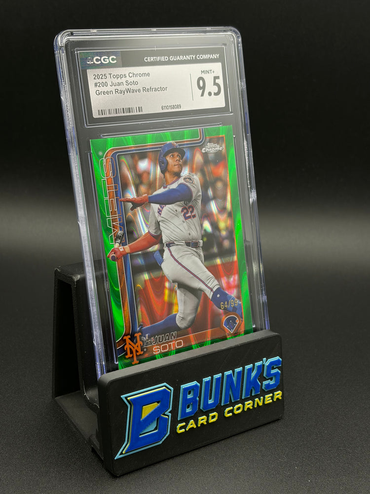 2025 Juan Soto Green RayWave Refractor Topps Chrome CGC 9.5 64/99