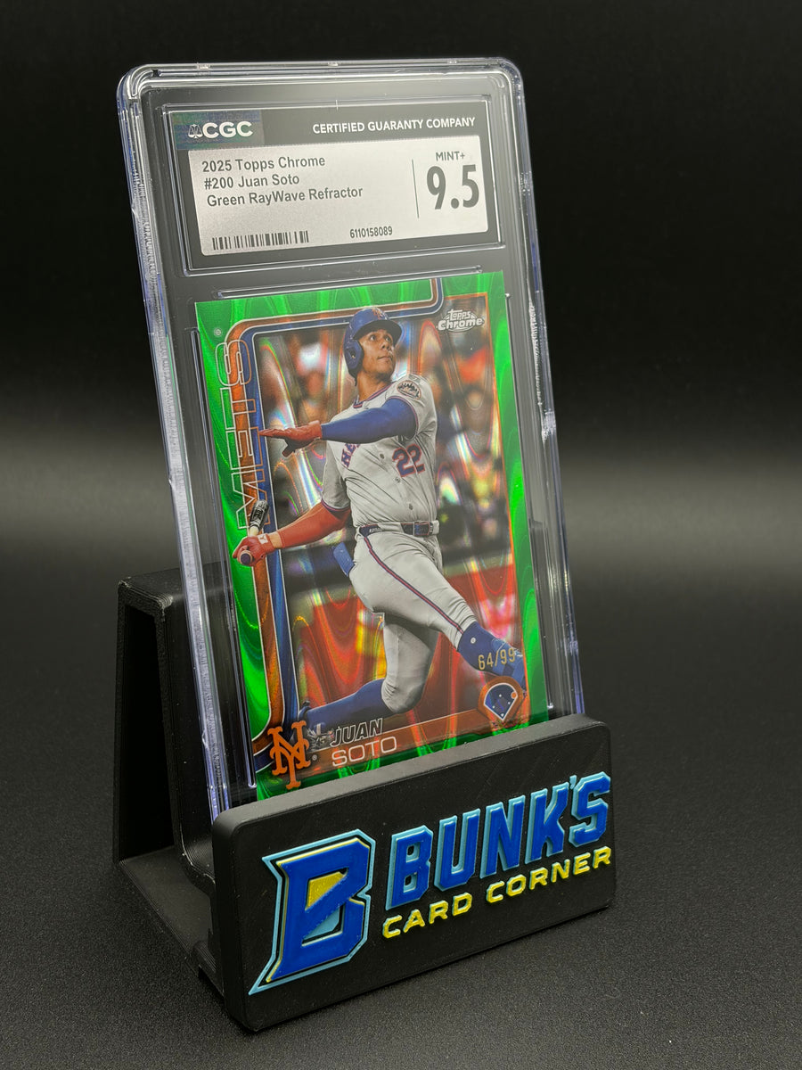2025 Juan Soto Green RayWave Refractor Topps Chrome CGC 9.5 64/99