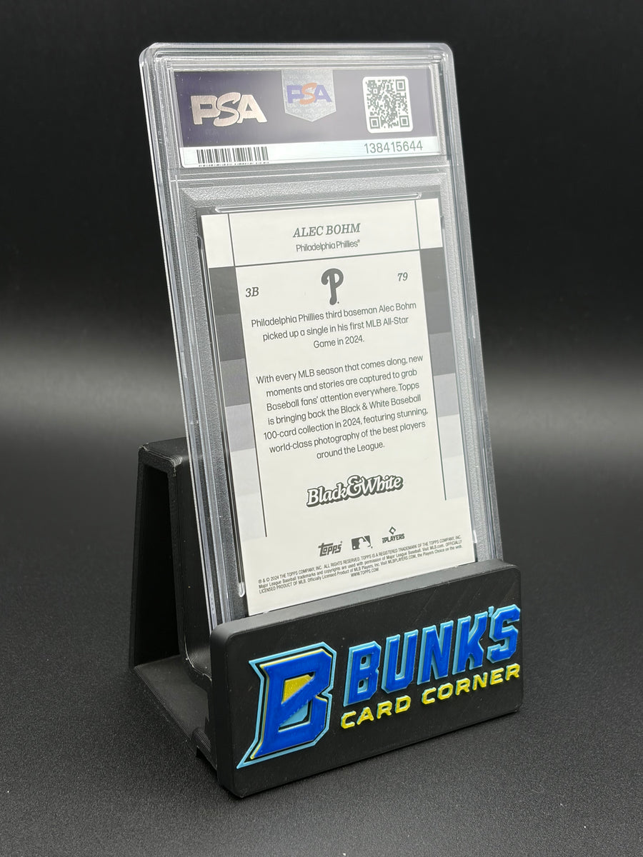 2024 Alec Bohm Purple Topps Black & White PSA 10 15/25