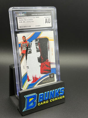 2022 Jimmy Uso Jumbo Memorabilia Panini Immaculate CGC AU 14/50