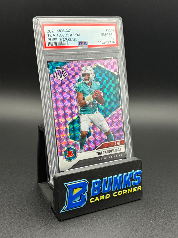2021 Tua Tagovailoa Purple Mosaic PSA 10 9/49